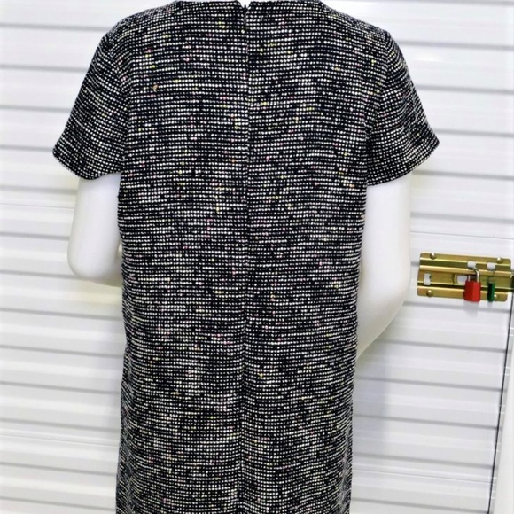 Loft Multicolor Puff Sleeve Fit Fare Dress sz 10 - Picture 2 of 8